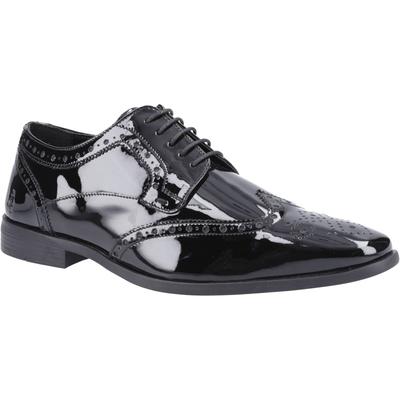 Hush Puppies Elliot Leder Herren Schwarze Brogues Schuhe Image