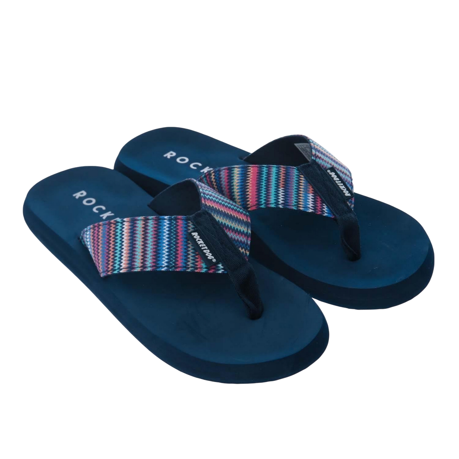 Rocket Dog - Damen Flipflops "Adios Stark", Kontraststreifen (Marine)