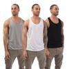 Farah - "Riago" Ärmelloses Oberteil für Herren (3er-Pack) (Schwarz/Grau/Weiß)