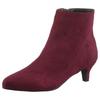 Stiefelette ANISTON SHOES, Damen, Gr. 42, rot (bordeaux), Textil, Veloursleder, modisch, Schuhe, Reißverschluss-Ankelboots, Trichterabsatz - NEUE KOLLEKTION