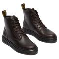 Schnürboots DR. MARTENS "Brookline Crazy Horse Leder Chukka", Herren, Gr. 43, braun (dunkelbraun), Leder, klassisch, Schuhe, Schnürboots, Boots mit Anziehlasche