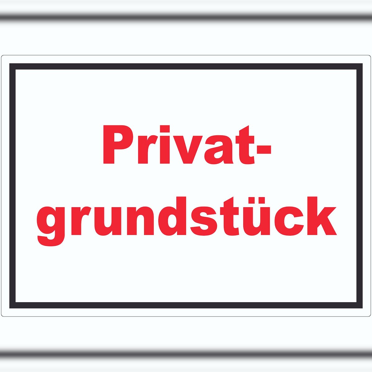 HB-Druck Privatgrundstück Aufkleber rot-weiß-schwarz A3 (297x420mm) Image