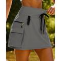 Per donna Gonne cargo Gonne da esterno Estate Esterno Vestibilità regolare Asciugatura Rapida Leggero Elastico Traspirante Gonna Elastico in vita Nero Bianco Tennis Golf Corsa XS S M L XL
