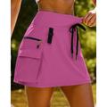 Per donna Gonne cargo Gonne da esterno Estate Esterno Vestibilità regolare Asciugatura Rapida Leggero Elastico Traspirante Gonna Elastico in vita Nero Bianco Tennis Golf Corsa XS S M L XL