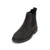 Chelseaboots MARC O'POLO "aus edlem Velours-Rindleder", Herren, Gr. 40, schwarz (schwarz graphite), Obermaterial: 100% Leder (Rind), unifarben, Schuhe