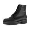 Schnürstiefelette GABOR "KOS", Damen, Gr. 38, schwarz, Kalbsleder, unifarben, klassisch, Schuhe, Blockabsatz, Schnürboots, mit Innenreißverschluss, K-Weite