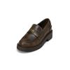 Loafer MARC O'POLO "mit Logo-Münze", Damen, Gr. 40, vintage schwarz braun, Obermaterial: 100% Leder (Rind), Schuhe