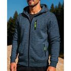 Per uomo Giacca da esterno Giacca con cappuccio Tasca Cerniera completa Manica Lunga Top Athleisure Autunno Tinta unita Antivento Allenamento All'aperto Corsa abbigliamento sportivo Abbigliamento