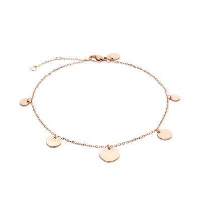 Fußkette LIEBESKIND BERLIN "Schmuck Geschenk Edelstahl Körperschmuck The Organic Treasure", rosa (roségoldfarben), Fußkettchen, Edelstahl Image
