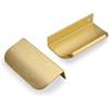 6er-Set unsichtbarer Griff, Küchenmöbelgriff, Goldgriff – gebürsteter Gold-Küchengriff, gebürsteter