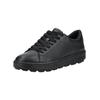 Sneaker GEOX "Geox Sneaker Leder", Damen, Gr. 38, schwarz, Leder, casual, Schuhe