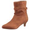 Stiefelette ANISTON SHOES, Damen, Gr. 42, braun (cognacfarben), Textil, Veloursleder, elegant, Schuhe, Boots mit slouchy Schaft - NEUE KOLLEKTION