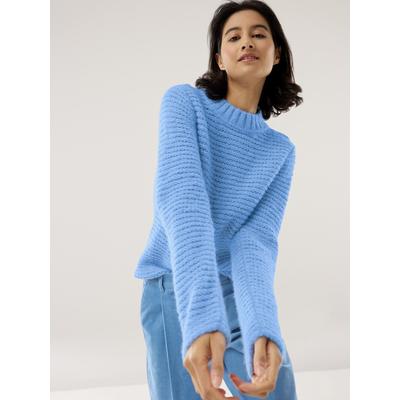 Walbusch Damen KERO Alpaka-Pullover Hellblau noch offen: Muster Image