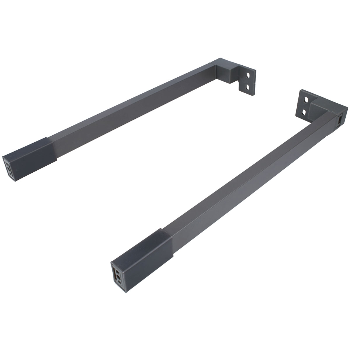 MS Beschläge Schubladenreling Anthrazit 400mm Schubladenzubehör-Set Schubladenstabilisation Image