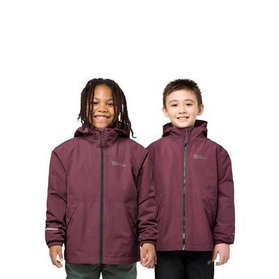 3-in-1-Funktionsjacke JACK WOLFSKIN "ICELAND 3IN1 JACKET K", Kinder, Gr. 104, lila (amaranth), Oberstoff:100% POLYESTER; Kontrast:100% POLYESTER; Futter:100% POLYESTER ; Innenmaterial: 100% POLYESTER ; Futter:100% POLYESTER, Jacken Image