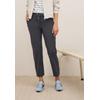 Stoffhose CECIL "Style Tracey Light", Damen, Gr. XL (44), Länge 28, grau (grau stone), Web, Obermaterial: 92% Polyester, 8% Elasthan, unifarben, casual, schmal lang, Hosen, mit elastischem Bund und Tunnelzug