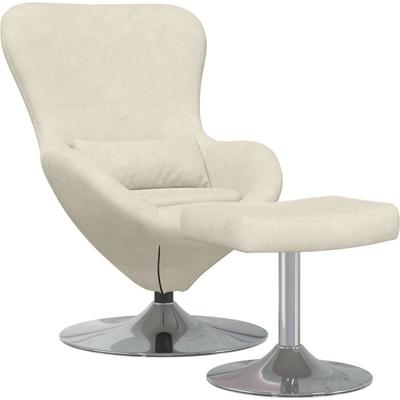 Sessel, Liegesessel & Schlafsessel 2 pcs Creme Mittel Polyester Vidaxl Image