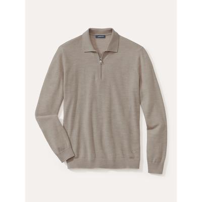 Walbusch Herren Polo-Pullover Merino Extrafein Beige Image
