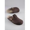 Clog ANISTON SHOES, Damen, Gr. 38, braun (braun meliert), Filz, klassisch, Schuhe, Hausschuh, Homeslipper mit verstellbarem Riemchen - NEUE KOLLEKTION