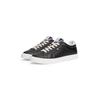 Plateausneaker TOMMY HILFIGER "ICON COURT SNEAKER", Damen, Gr. 36, schwarz, Nappaleder, sportlich, Schuhe, Freizeitschuh, Halbschuh, Schnürschuh mit Flaggen-Logo