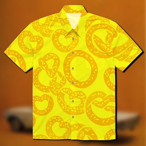 Hawaii-Hemden Aloha-Hemd Bayerisch München Deutsch alpin Grafik für Herren Erwachsene 3D-Druck für Karneval Oktoberfestbier Strand Urlaub Party Image