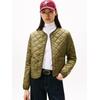 Steppjacke TOMMY HILFIGER "LW PADDED REG QUILTED JACKET", Damen, Gr. S (36), grün (utility olive), Steppware, Obermaterial: 100% Nylon, unifarben, casual, Rundhals, Langarm, Jacken