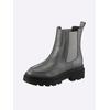 Stiefelette HEINE, Damen, Gr. 36, grau, Leder, Glattleder, Rindsleder, modisch, Schuhe