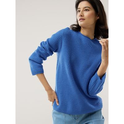 Walbusch Damen Cashmere Pullover 100 Prozent Hellblau noch offen: Muster Image