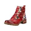 Schnürstiefelette LAURA VITA "LAURA VITA Stiefelette Leder/Textil", Damen, Gr. 42, rot, Leder, Textil, casual, Schuhe