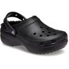 Clog CROCS "Classic Platform Clog", Damen, Gr. 39, schwarz, casual, Schuhe, mit Warmfutter