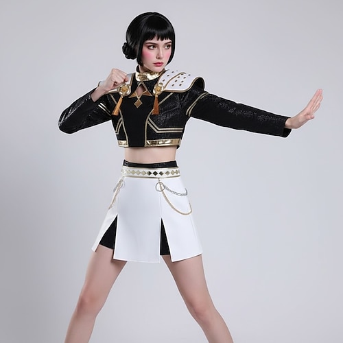 Kpop-inspiriert Von koreanischen Idolen inspiriert Popstar Kostüm Festkleidung Virtuelles Idol for Damen Erwachsene Halloween Karneval Leistung Comic-Konzert Anime Expo Image