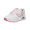 Sneaker SKECHERS "Skechers Sneaker Lederimitat", Damen, Gr. 37, bunt (weiß, pink), Lederimitat, casual, Schuhe