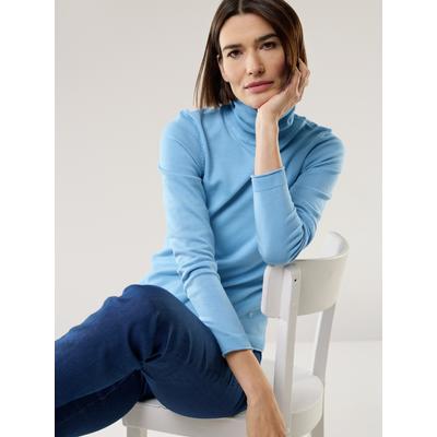Walbusch Damen Viskose Rollkragenpulli Hautschmeichler Hellblau noch offen: Muster Image