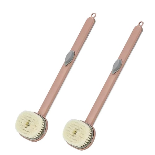 2er-Pack Bademassage-Reinigungsbürsten mit langem Griff – Rückenschrubber im japanischen Stil mit weichen Borsten für Schlammbäder Hautschutz, langlebiges und sicheres Badezimmerzubehör Image