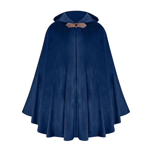 Punk Gothic Mittelalterlich Renaissance Kapuzenbademantel Normal Abgedeckte Mode Kragenlos Kostüm Halloween Festival Erwachsene Umhang Ganzjahres Image