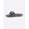 Pantolette CASUAL LOOKS, Gr. 37, silber (silberfarben), Polyester, modisch, Schuhe