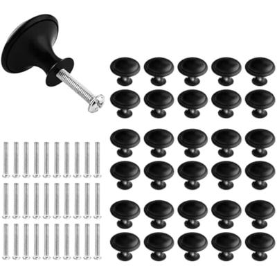 Ccykxa - Küchenschrankgriff 30 Stück, mattschwarzer Türknauf, Möbelknopf, Schubladengriff, Image