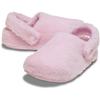 Clog CROCS "Classic Cozzzy Slipper", Damen, Gr. 38, rosa, Croslite, Textil, casual, Schuhe, mit kleiner Plateausohle