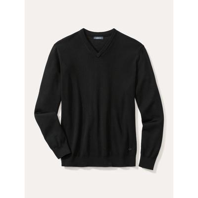 Walbusch Herren V-Pullover Merino Extrafein Schwarz Image