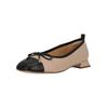 Ballerina CLARKS "Ubree15 Poppy", Damen, Gr. 41,5, beige, Leder, klassisch, Schuhe, mit elegantem Schleifen-Detail