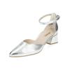 Pumps PAUL GREEN "Paul Green Pumps Leder", Damen, Gr. 41, silber (metallic silber), Leder, casual, Schuhe