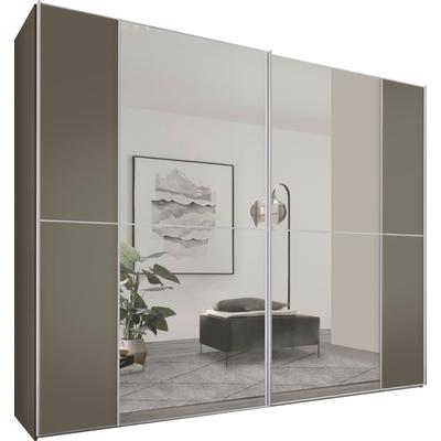 Schwebetürenschrank STAUD "Sonett 220, Made in Germany", braun (mocca), B:249cm H:240cm T:68cm, Holzwerkstoff, Schränke, mit vier verschiedenen Ausstattungsvarianten Image