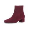Stiefelette GABOR, Damen, Gr. 38, rot (bordeaux), Ziegenveloursleder, unifarben, elegant, Schuhe, Blockabsatz, Businesschuh, Ankleboots mit Best Fitting-Ausstattung