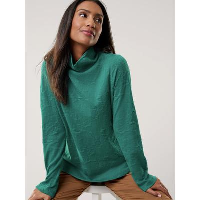 Walbusch Damen Reliefjacquard Sweatshirt Gruen Image