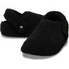 Clog CROCS "Classic Cozzzy Slipper", Damen, Gr. 39, schwarz, Croslite, Textil, casual, Schuhe, mit kleiner Plateausohle