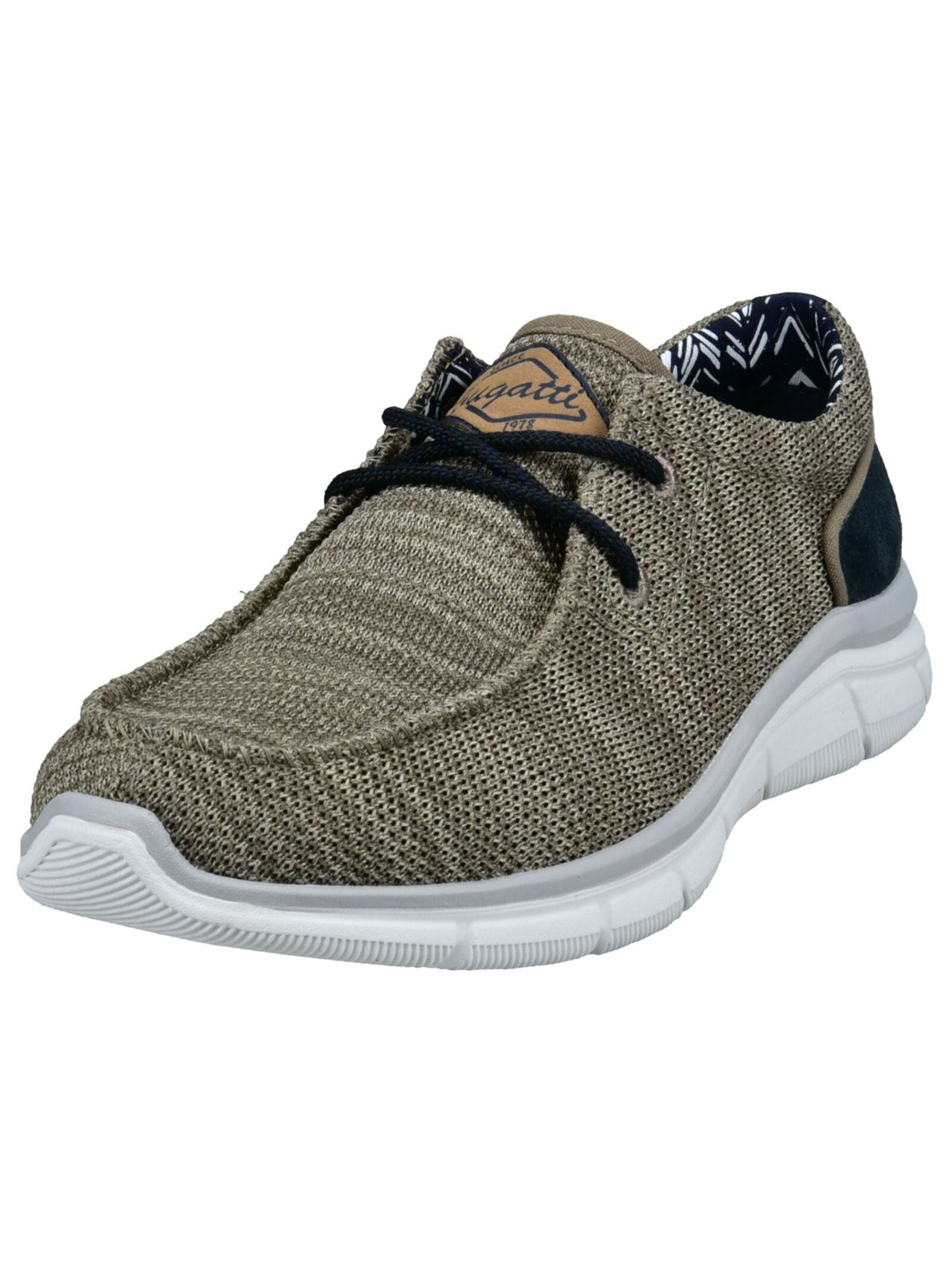 Sneaker BUGATTI "bugatti Sneaker Textil", Herren, Gr. 44, schwarz (beige, schwarz), Textil, Schuhe Sneaker Image