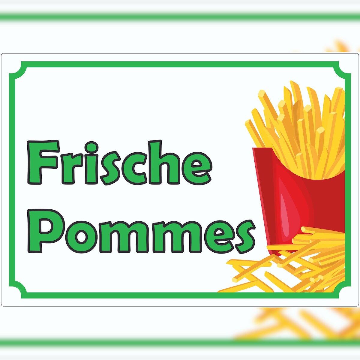 HB-Druck Frische Pommes Frites Aufkleber A3 (297x420mm) Image