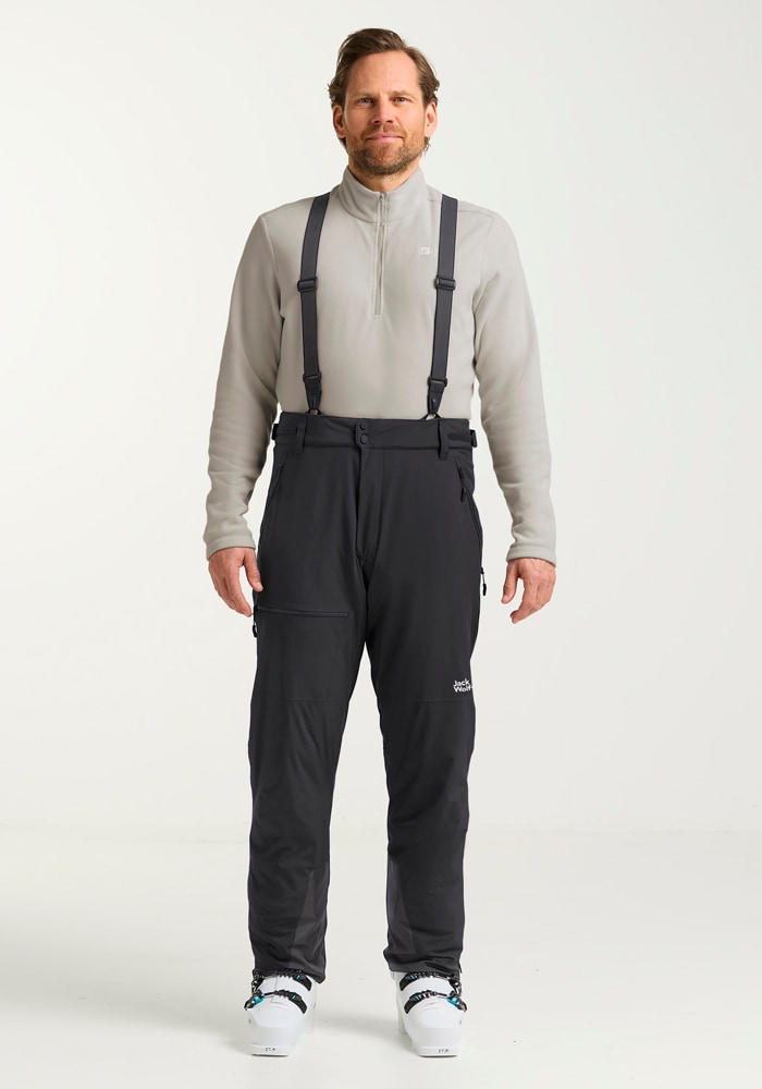Skihose JACK WOLFSKIN "FLOWLINE PRO 2L INS PANTS M", Herren, Gr. XL (54/56), Normalgrößen, schwarz, Oberstoff: 100% POLYESTER; Füllung 1: 100% POLYESTER; Futter 1: 100% POLYESTER, Hosen Skihose