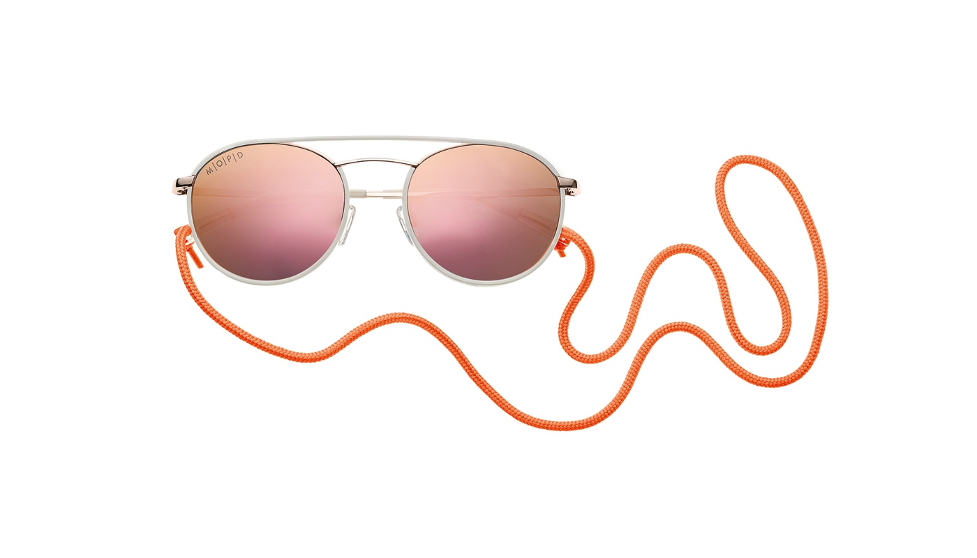Sonnenbrille MARC O'POLO "Marc O'Polo EYEWEAR Sonnenbrille", Damen, Gr. onesize, rosa (weiß, roségold), Sonnenbrillen Image