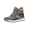 Sneaker CAPRICE "Caprice Sneaker Leder/Textil", Damen, Gr. 41, grau (taupe), Leder, Textil, casual, Schuhe
